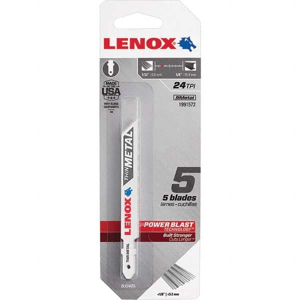 Lenox - Jig Saw Blades Blade Material: Bi-Metal Blade Length (Inch): 3-5/8 - Top Tool & Supply