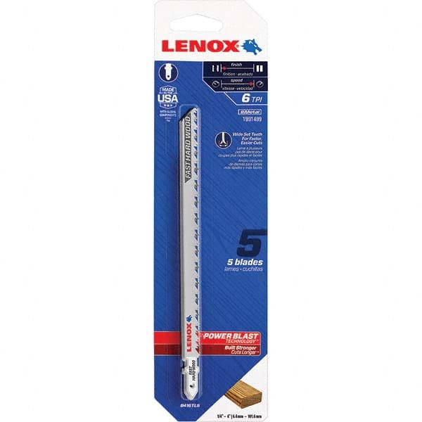 Lenox - Jig Saw Blades Blade Material: Bi-Metal Blade Length (Inch): 6 - Top Tool & Supply