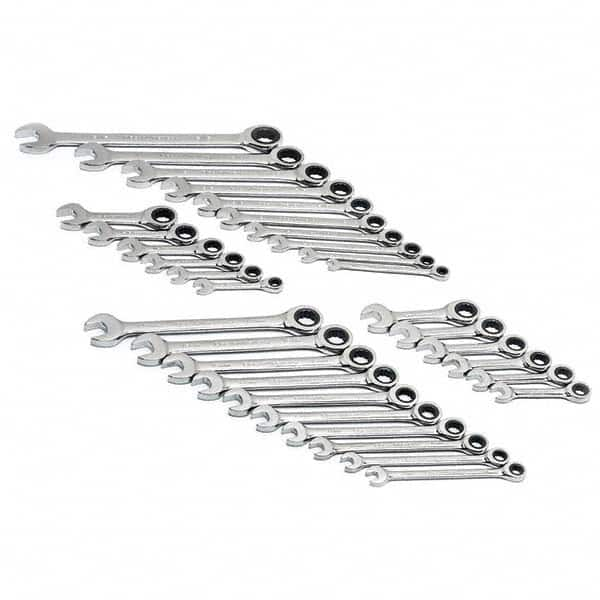 GearWrench - Wrench Sets Tool Type: Ratcheting Combination Wrench System of Measurement: Inch/Metric - Top Tool & Supply