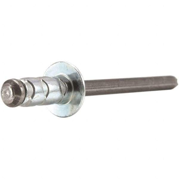 STANLEY Engineered Fastening - Size 4 Dome Head Aluminum Open End Blind Rivet - Aluminum Mandrel, 0.157" to 0.312" Grip, 1/8" Head Diam, 0.129" to 0.142" Hole Diam, 0.078" Body Diam - Top Tool & Supply