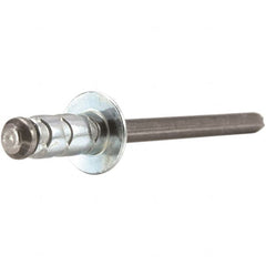 STANLEY Engineered Fastening - Size 6 Large Flange Head Aluminum Multi Grip Blind Rivet - Top Tool & Supply