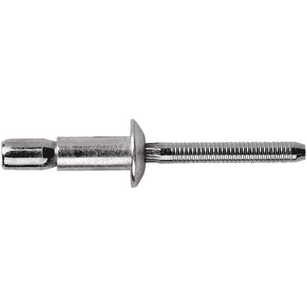 STANLEY Engineered Fastening - Size 6 Dome Head Aluminum Structural with Locking Stem Blind Rivet - Aluminum Mandrel, 0.062" to 0.437" Grip, 3/16" Head Diam, 0.194" to 0.204" Hole Diam, 0.122" Body Diam - Top Tool & Supply