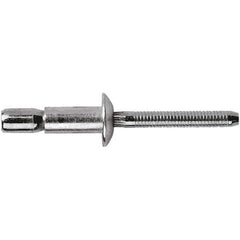 STANLEY Engineered Fastening - Size 8 Dome Head Steel Structural with Locking Stem Blind Rivet - Steel Mandrel, 0.08" to 3/8" Grip, 1/4" Head Diam, 0.261" to 0.276" Hole Diam, 0.153" Body Diam - Top Tool & Supply