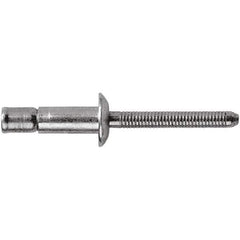 STANLEY Engineered Fastening - Size 8 Countersunk Head Steel Structural with Locking Stem Blind Rivet - Steel Mandrel, 1/8" to 0.475" Grip, 1/4" Head Diam, 0.261" to 0.276" Hole Diam, 0.162" Body Diam - Top Tool & Supply