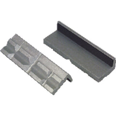 Aluminum Vise Jaw Pads - V-shaped Aluminum surFace holds Round and hex parts securely - 4″ Pad length - Top Tool & Supply