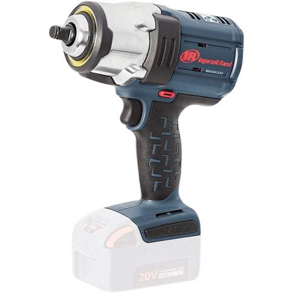 Ingersoll-Rand - 1/2" Drive 20 Volt Pistol Grip Cordless Impact Wrench & Ratchet - 0 to 1,900 RPM, 0 to 2,450 BPM, 1,500 Ft/Lb Torque, Lithium-Ion Batteries - Top Tool & Supply