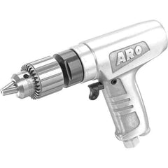 Ingersoll-Rand - 3/8" Keyed Chuck - Pistol Grip Handle, 2,400 RPM, 0.7 hp, 90 psi - Top Tool & Supply