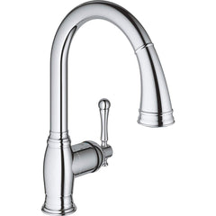 Grohe - Kitchen & Bar Faucets; Type: Pull Down ; Style: Contemporary; Modern; Transitional ; Mount: Deck ; Design: One Handle ; Handle Type: Lever ; Spout Type: High Arc - Exact Industrial Supply