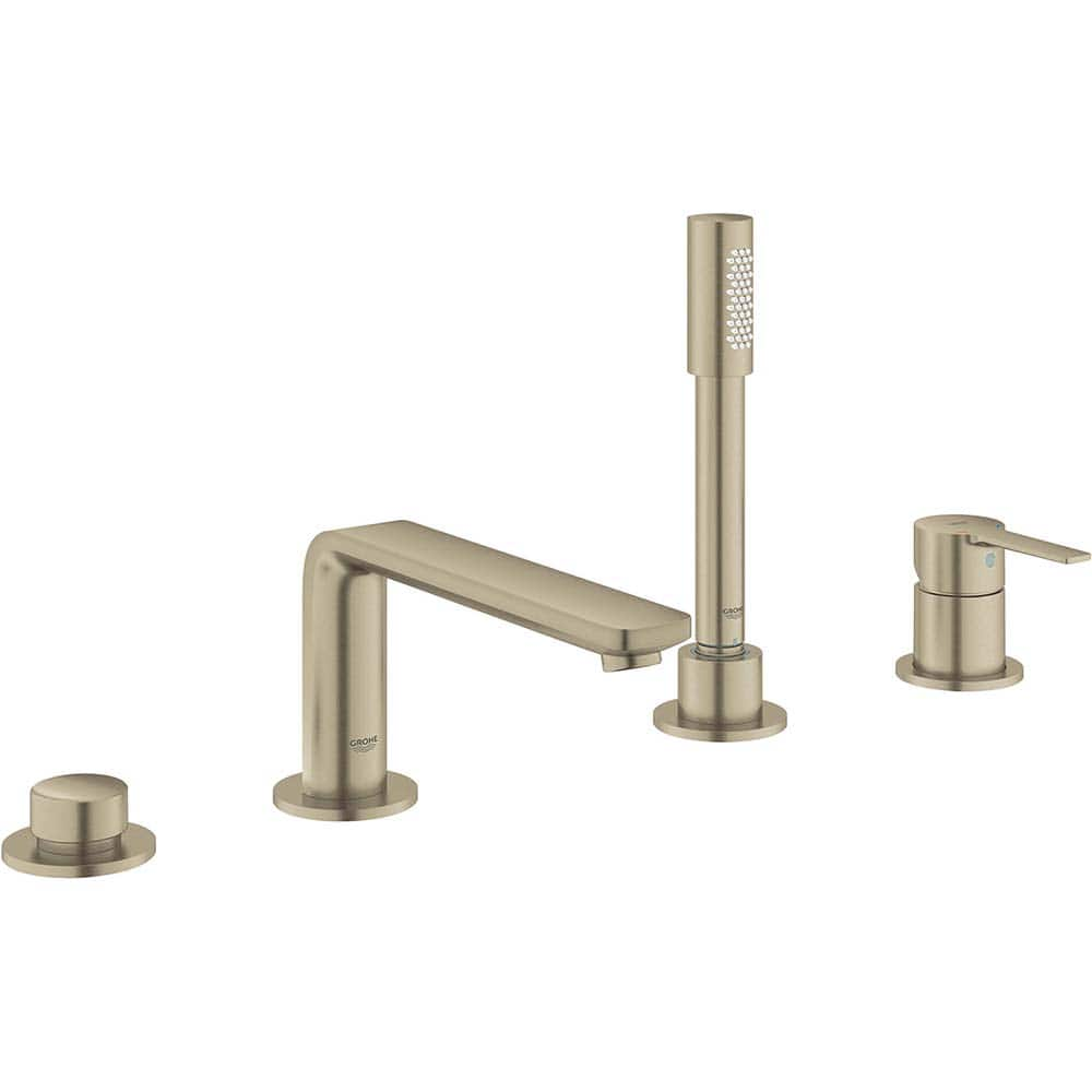 Grohe - Tub & Shower Faucets; Type: Bathtub Faucet with Handshower ; Style: Contemporary; Modern; Transitional ; Design: One Handle ; Material: Metal ; Handle Type: Lever ; Handle Material: Metal - Exact Industrial Supply