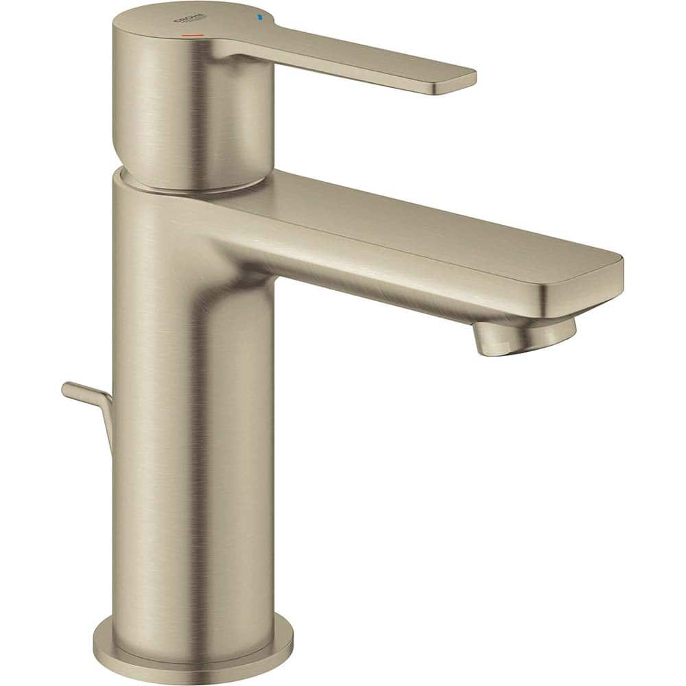 Grohe - Lavatory Faucets; Type: Deck Mount ; Spout Type: Low Arc ; Design: Two Handle ; Handle Type: Lever ; Mounting Centers: Single Hole (Inch); Drain Type: Pop-Up - Exact Industrial Supply