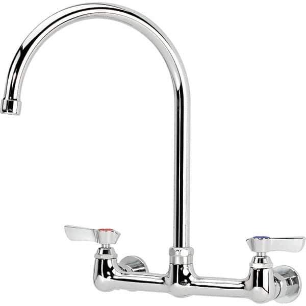 Krowne - Wall Mount, Service Sink Faucet without Spray - Two Handle, Blade Handle, Gooseneck Spout, No Drain - Top Tool & Supply