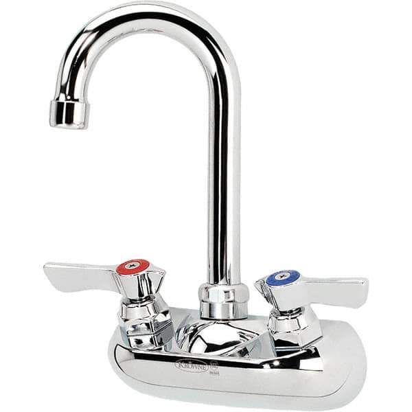 Krowne - Wall Mount, Bar and Hospitality Faucet without Spray - Two Handle, Color Coded Handle, Standard Spout, No Drain - Top Tool & Supply