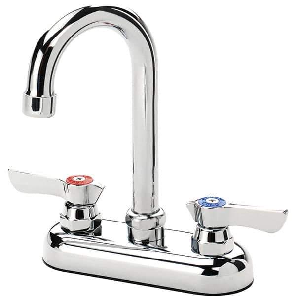 Krowne - Deck Mount, Bar and Hospitality Faucet without Spray - Two Handle, Color Coded Handle, Gooseneck Spout, No Drain - Top Tool & Supply