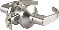 PDQ - Heavy Duty Classroom Lever Lockset - 2-3/4" Back Set, Small Format I/C Less Cylinder, Zinc, Antimicrobial Coated, Satin Chrome Plated Finish - Top Tool & Supply