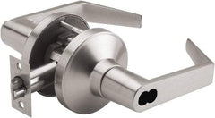 PDQ - Heavy Duty Entry Lever Lockset - 2-3/4" Back Set, Small Format I/C Less Cylinder, Zinc, Antimicrobial Coated, Satin Chrome Plated Finish - Top Tool & Supply