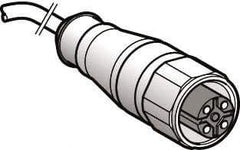 Telemecanique Sensors - 4 Amp, M12 4 Pin Elbowed Female Cordset Sensor and Receptacle - 250 VAC, 300 VDC, 5m Cable Length, IP69K Ingress Rating - Top Tool & Supply