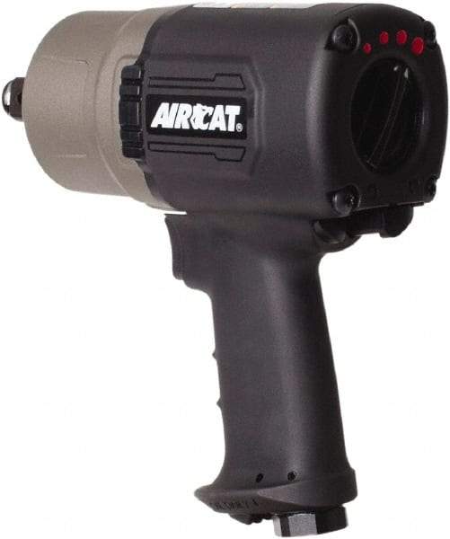 AIRCAT - 3/4" Drive, 6,500 RPM, 1,400 Ft/Lb Torque Impact Wrench - Pistol Grip Handle, 1,300 IPM, 8 CFM, 90 psi, 3/8" NPT Inlet - Top Tool & Supply