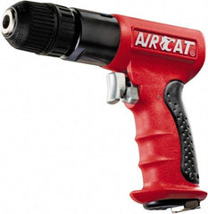 AIRCAT - 3/8" Reversible Keyless Chuck - Pistol Grip Handle, 1,800 RPM, 6 CFM, 0.625 hp, 90 psi - Top Tool & Supply