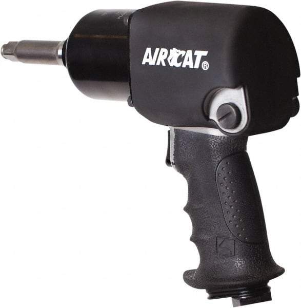 AIRCAT - 1/2" Drive, 9,500 RPM, 725 Ft/Lb Torque Impact Wrench - Pistol Grip Handle, 1,600 IPM, 8 CFM, 90 psi, 1/4" NPT Inlet - Top Tool & Supply