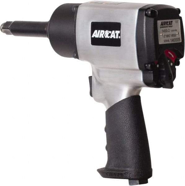 AIRCAT - 1/2" Drive, 9,000 RPM, 800 Ft/Lb Torque Impact Wrench - Pistol Grip Handle, 1,200 IPM, 8 CFM, 90 psi, 1/4" NPT Inlet - Top Tool & Supply