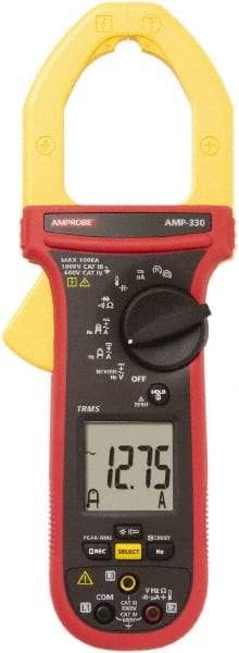 Amprobe - AMP-330, CAT IV, CAT III, Digital True RMS Clamp Meter with 2.0079" Clamp On Jaws - 1000 VAC/VDC, 1000 AC/DC Amps, Measures Voltage, Capacitance, Current, microAmps, Resistance, Temperature - Top Tool & Supply