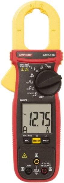 Amprobe - AMP-310, CAT III, Digital True RMS HVAC Clamp Meter with 1.1811" Clamp On Jaws - 600 VAC/VDC, 600 AC Amps, Measures Voltage, Capacitance, Current, microAmps, Resistance, Temperature - Top Tool & Supply