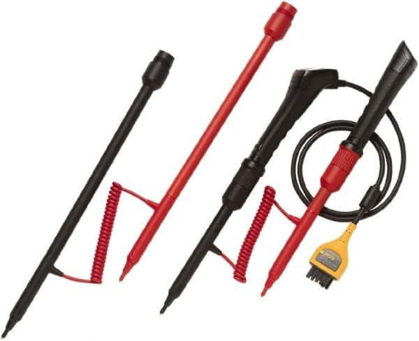 Fluke - Red/Black Electrical Test Equipment Probe Set - Use with Fluke BT520 Battersy Analyzers - Top Tool & Supply