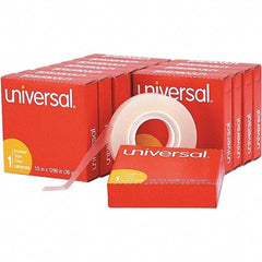 UNIVERSAL - 1/2" Wide x 1mm Thick x 36 yds Long, 81236VP Box Sealing & Label Protection Tape - Clear - Top Tool & Supply