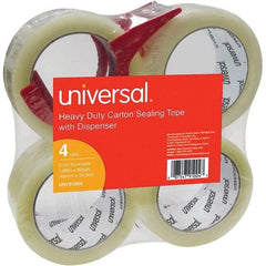 Universal One - 48mm Wide x 3mm Thick x 54.8m Long, 91004 Box Sealing & Label Protection Tape - Clear - Top Tool & Supply