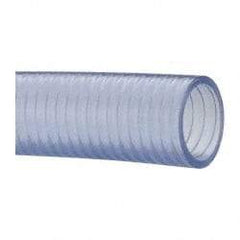 Made in USA - 1-1/2" Inside x 1-13/16" Outside Diam, Food & Beverage Hose - 4" Bend Radius, 100' Long, 28 Vacuum Rating - Top Tool & Supply