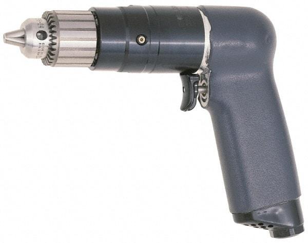 Ingersoll-Rand - 1/4" Keyed Chuck - Pistol Grip Handle, 3,100 RPM, 20 CFM, 0.51 hp, 90 psi - Top Tool & Supply