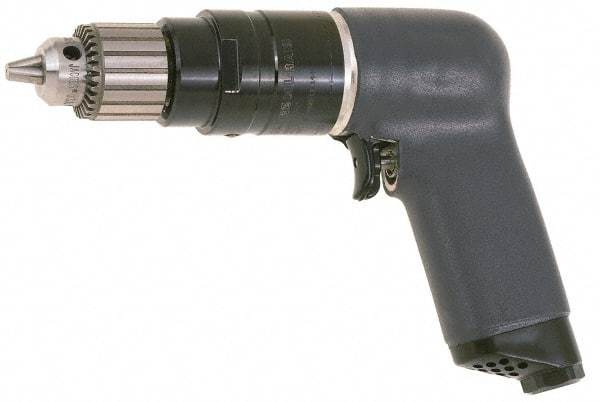 Ingersoll-Rand - 1/4" Keyed Chuck - Pistol Grip Handle, 6,000 RPM, 25 CFM, 0.75 hp, 90 psi - Top Tool & Supply