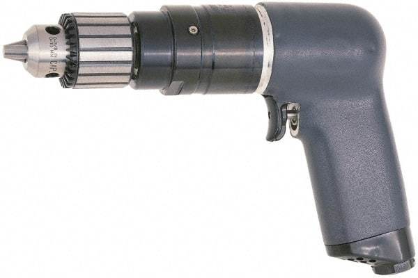 Ingersoll-Rand - 3/8" Keyed Chuck - Pistol Grip Handle, 1,400 RPM, 25 CFM, 0.75 hp, 90 psi - Top Tool & Supply