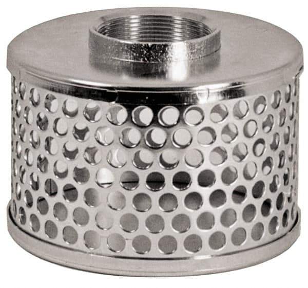 Kuriyama of America - 2-1/2" Hose, Round Hole Strainer - Plated Steel - Top Tool & Supply