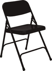 NPS - 18-1/4" Wide x 20-1/4" Deep x 29-1/2" High, Steel Standard Folding Chair - Black - Top Tool & Supply