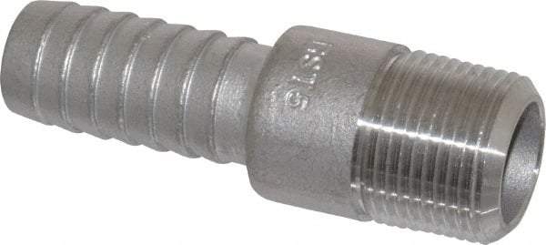 Dixon Valve & Coupling - 3/4" Pipe ID, Threaded Combination Nipple for Hoses - Male NPT, 316 Stainless Steel - Top Tool & Supply