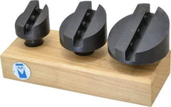 Made in USA - 3 Piece, 3/4" Shank Diam, 1-3/8" to 2-1/2" Max Head Diam, Straight Shank, Fly Cutter Set - 1 Bit Per Cutter, 3/8 to 1/2" Tool Bit, Multiple Head Diams, Includes Wood Block - Top Tool & Supply