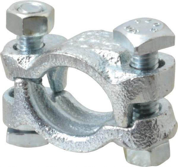 Dixon Valve & Coupling - 1-1/8 to 1-3/16" OD, Double Bolt Iron Clamp - Plated Malleable Iron - Top Tool & Supply