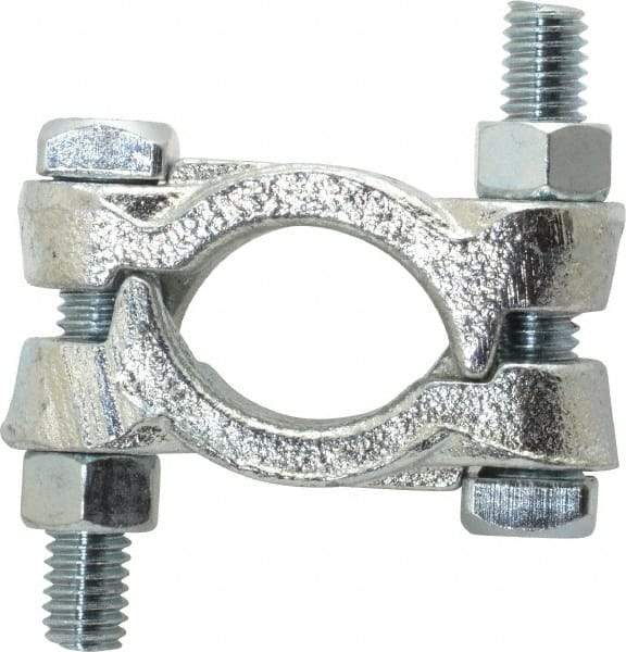 Dixon Valve & Coupling - 1-3/16 to 1-3/8" OD, Double Bolt Iron Clamp - Plated Malleable Iron - Top Tool & Supply