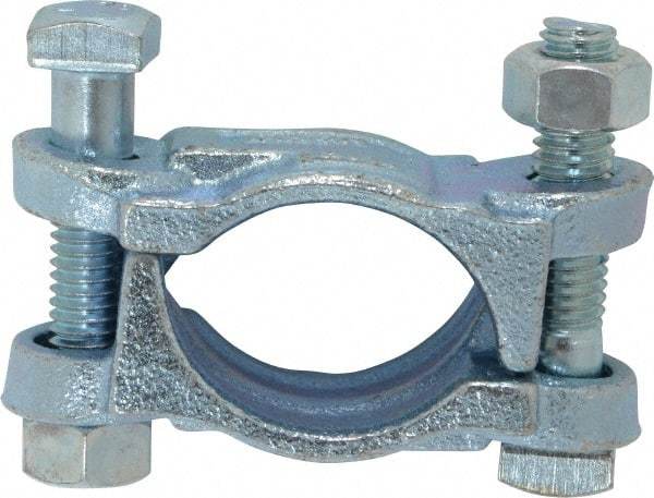 Dixon Valve & Coupling - 1-5/8 to 1-13/16" OD, Double Bolt Iron Clamp - Plated Malleable Iron - Top Tool & Supply