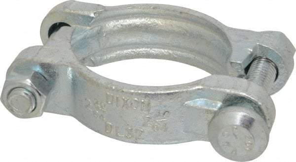 Dixon Valve & Coupling - 2-5/16 to 2-5/8" OD, Double Bolt Iron Clamp - Plated Malleable Iron - Top Tool & Supply