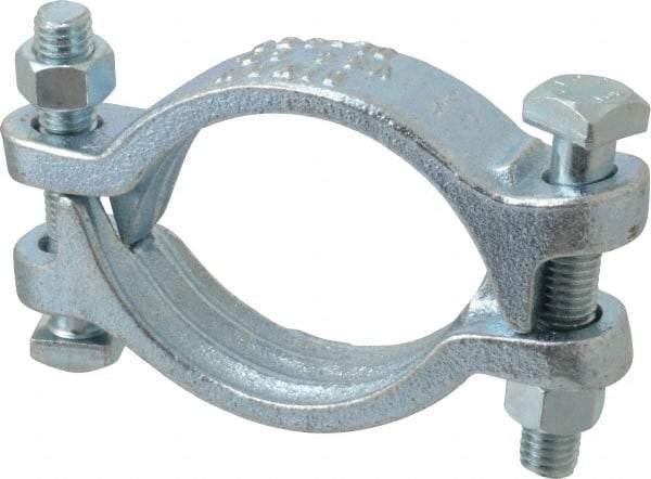 Dixon Valve & Coupling - 3-1/4 to 3-1/2" OD, Double Bolt Iron Clamp - Plated Malleable Iron - Top Tool & Supply