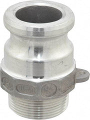 EVER-TITE Coupling Products - 1-1/2" Aluminum Cam & Groove Suction & Discharge Hose Male Adapter Male NPT Thread - Part F, 1-1/2" Thread, 250 Max psi - Top Tool & Supply