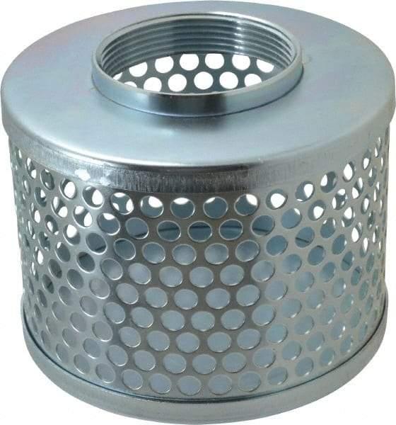 Kuriyama of America - 3" Hose, Round Hole Strainer - Plated Steel - Top Tool & Supply