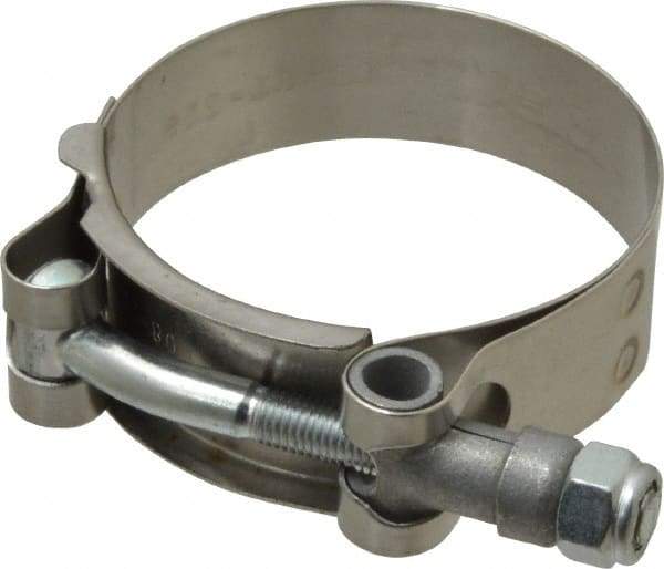 Campbell Fittings - 2-1/4" Hose, 3/4" Wide x 0.025" Thick, T-Bolt Band Clamp - Stainless Steel - Top Tool & Supply