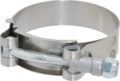 Campbell Fittings - 2-1/2" Hose, 3/4" Wide x 0.025" Thick, T-Bolt Band Clamp - Stainless Steel - Top Tool & Supply