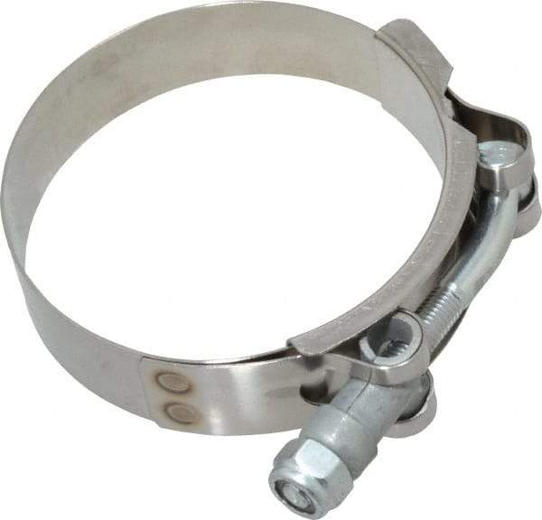 Campbell Fittings - 2-3/4" Hose, 3/4" Wide x 0.025" Thick, T-Bolt Band Clamp - Stainless Steel - Top Tool & Supply