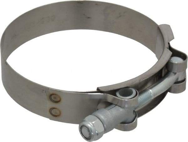 Campbell Fittings - 3-1/4" Hose, 3/4" Wide x 0.025" Thick, T-Bolt Band Clamp - Stainless Steel - Top Tool & Supply