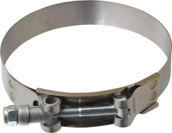 Campbell Fittings - 4" Hose, 3/4" Wide x 0.025" Thick, T-Bolt Band Clamp - Stainless Steel - Top Tool & Supply