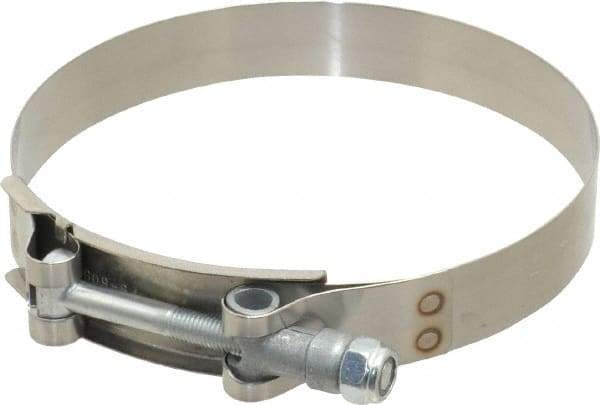 Campbell Fittings - 4-1/2" Hose, 3/4" Wide x 0.025" Thick, T-Bolt Band Clamp - Stainless Steel - Top Tool & Supply